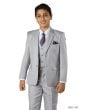 Tazio Boy's 5 Piece Suit with Free Shirt and Tie - Ultra Soft Sharkskin