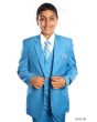 Tazio Boy's 5 Piece Suit with Shirt & Tie - 4 Button Vest