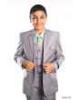 Tazio Boy's 5 Piece Suit with Shirt & Tie - 4 Button Vest