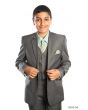 Tazio Boy's 5 Piece Suit with Shirt & Tie - 4 Button Vest