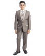 Tazio Boy's 5 Piece Suit in Solid Colors - Two Tone Trim