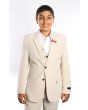 Tazio Boy's 3 Piece Houndstooth Suit - Elbow Patches