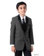 Tazio Boy's 3 Pc Slim Fit Suit - Compose with Contrasting Trim