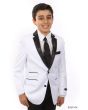 Tazio Boy's 3 Pc Slim Fit Suit - Compose with Contrasting Trim