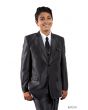 Tazio Boy's 5 Piece Suit with Shirt & Tie - Sharkskin