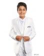 Tazio Boy's 5 Piece Suit with Shirt & Tie - Sharkskin