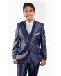 Tazio Boy's 5 Piece Suit Vested w/Shirt, Tie & Hanky - Two Tone Lapel