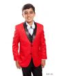 Tazio Boy's 5 Piece Suit with Shirt & Tie - Black Vest