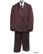 Tazio Boy's 5 Piece Suit with Shirt & Tie - Stylish Accents