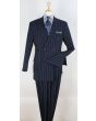 Apollo King Men's 2pc Double Breasted Suit - Pinstripe Suit