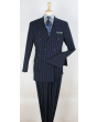 Apollo King Men's Outlet 2pc Double Breasted Suit - Pinstripe Suit