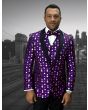 Statement Men's Modern Fit Outlet Tuxedo - Fancy Polka Dot Pattern