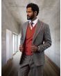 Statement Men's Outlet 100% Wool 3 Piece Suit - Bold Color
