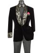 Vinci Men's 1 Button Sport Coat  - Shining Floral Accents