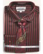 Avanti Uomo Men's Outlet Slim Fit Dress Shirt Set - Bold Stripe
