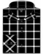 Daniel Ellissa Men's Outlet Fashion Dress Shirt - Bold Windowpane