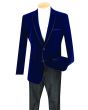 Vinci Men's Velvet Slim Outlet Sport Coat - Faux Leather Trim