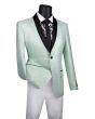 Vinci Men's Slim Fit Sport Coat - Blending Horizontal Stripes