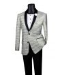 Vinci Men's Slim Fit Sport Coat - Blending Horizontal Stripes