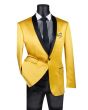 Vinci Men's Slim Fit Sport Coat - Narrow Shawl Lapel