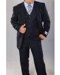 Vittorio St. Angelo Men's Outlet 3 Piece Executive Suit - Flat Front Pant