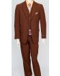 Zacchi Men's 3 Piece Poplin Outlet Suit - Solid Color Side Vents