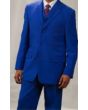 Zacchi Men's 3 Piece Poplin Outlet Suit - Solid Color Side Vents