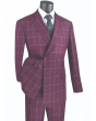 Vinci Men's Outlet 2 Piece Modern Fit Suit - Windowpane