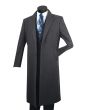 Vinci Men's Full Length Top Coat - Cashmere Blend