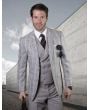 Statement Men's Outlet 100% Wool 3 Piece Suit - Deep Vest Lapel