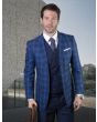 Statement Men's 100% Wool 3 Piece Suit - Deep Vest Lapel