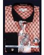 Daniel Ellissa Men's Outlet French Cuff Dress Shirt Set - Diamond Weave 