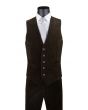 Vinci Men's Outlet 2 Piece Vest Walking Suit Set - Corduroy Set