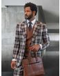 Statement Men's 3 Piece 100% Wool Suit - Stunning Windowpane