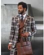Statement Men's Outlet 3 Piece 100% Wool Suit - Stunning Windowpane