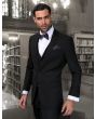 Statement Men's 3 Piece Ultra Slim Fit Wool Suit - Solid Colors