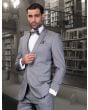 Statement Men's 3 Piece Ultra Slim Fit Wool Suit - Solid Colors