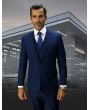 Statement Men's 3 Piece Ultra Slim Fit Wool Suit - Solid Colors