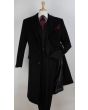 Apollo King Men's 100% Wool Full Length Length Top Coat - Hidden Button