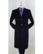 Veno Giovanni Men's 100% Wool Full Length Top Coat - 3 Button Coat
