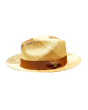 Bruno Capelo Men's Fedora Style Straw Hat - Two Tone Weave