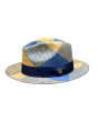 Bruno Capelo Men's Fedora Style Straw Hat - Two Tone Weave