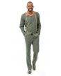 Montique Men's 2 Piece Long Sleeve Walking Suit - Tan Accents