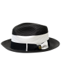 Bruno Capelo Men's Fedora Style Straw Hat - Bold Stripe
