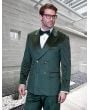 Statement Men's 2 Piece Velvet Fashion Suit - Solid Color