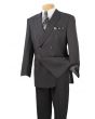 Vinci Men's 2 Piece Poplin Double Breasted Outlet Solid Suit