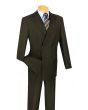 Vinci Men's 2 Piece Poplin Double Breasted Outlet Solid Suit