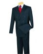 Vinci Men's 2 Piece Poplin Double Breasted Outlet Solid Suit