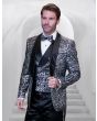 Statement Men's 3 Piece Modern Fit Tuxedo - Swirl Pattern