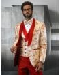 Statement Men's Outlet 3 Piece Fashion Tuxedo - Floral Two Tone